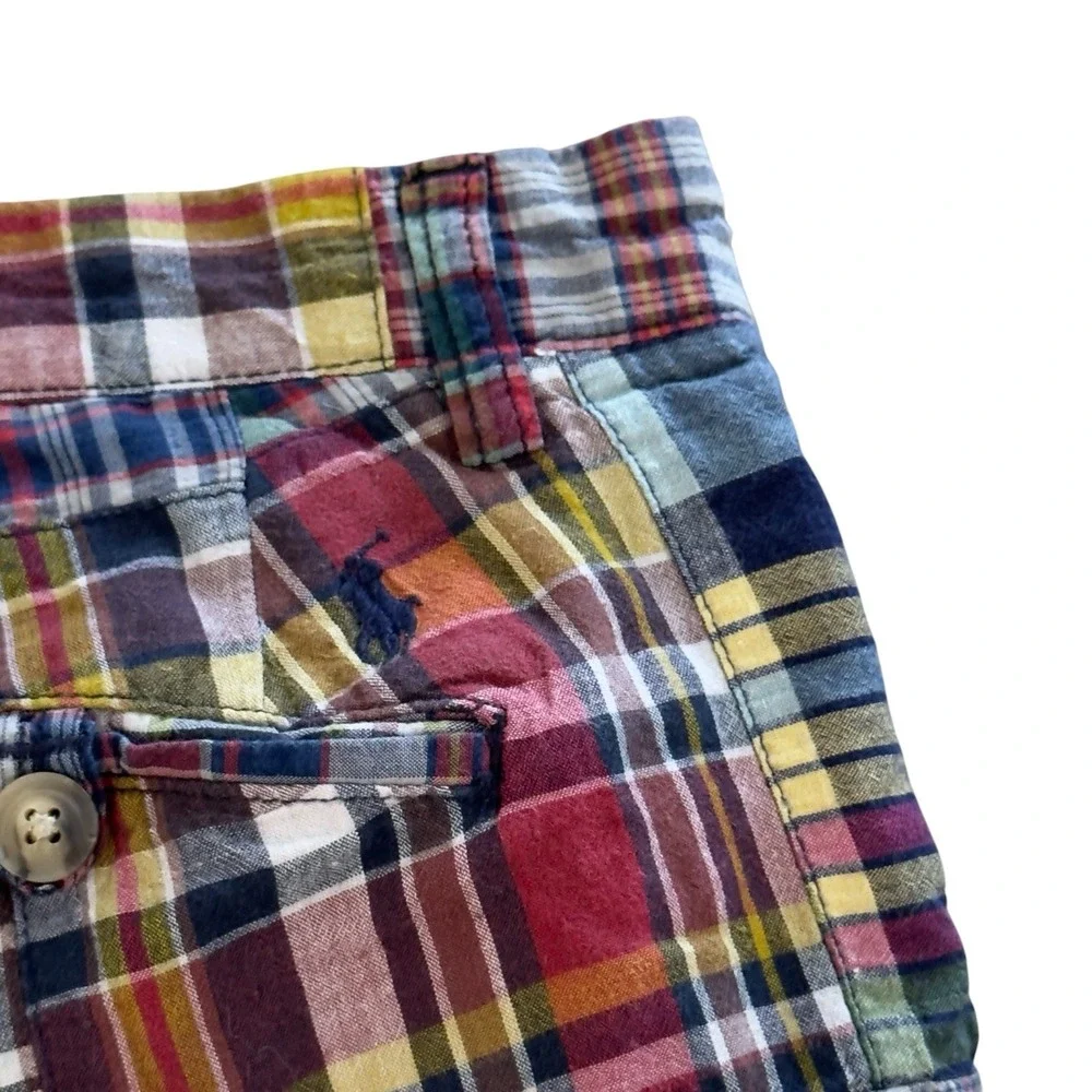 Polo Ralph Lauren Men's 33 Classic Indian Madras Plaid Patchwork 9